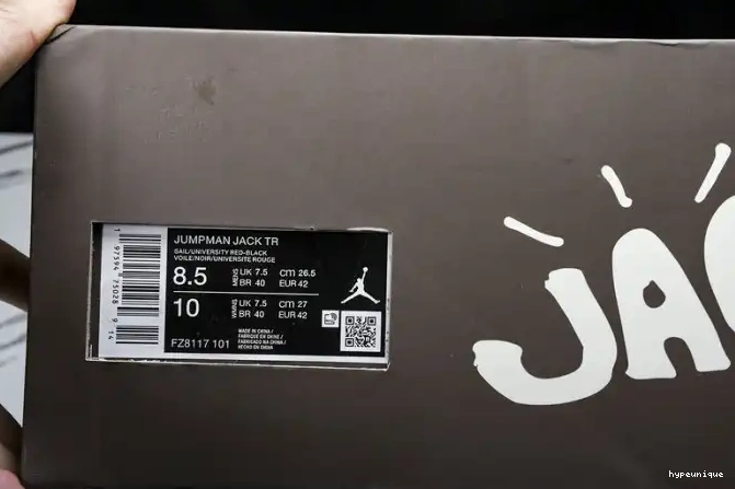 HYPE Jack TR Scott x FZ8117-101 Red Jordan Travis Jumpman University 0530